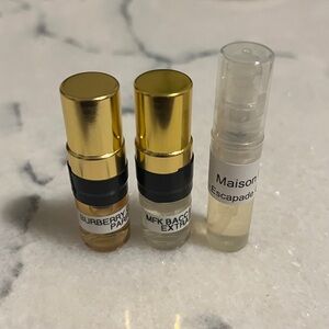 Burberry Goddess, MFK Baccarat Rouge 540, Maison Mataha Escapade Gourmande